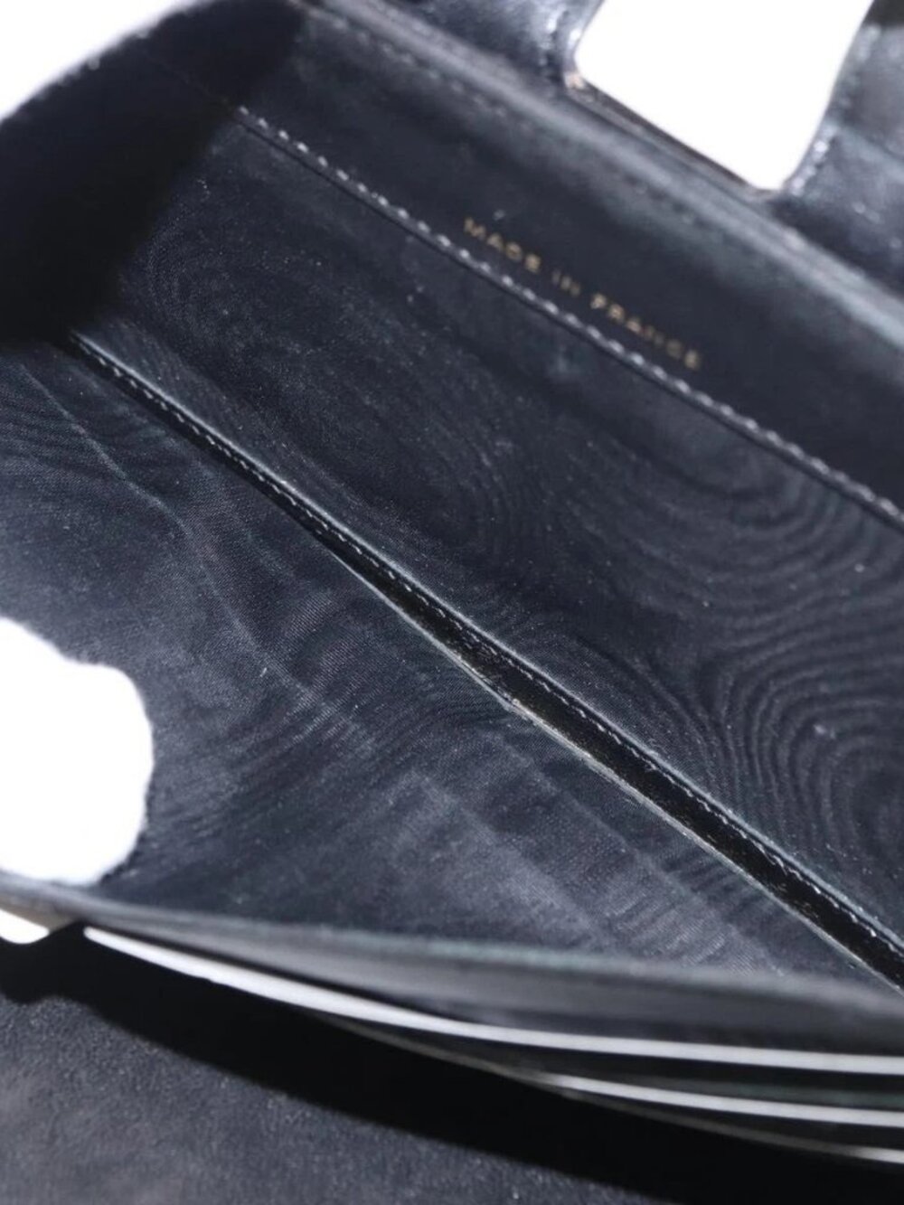 CHANEL Choco Bar line Long Wallet Patent leather Black CC Auth bs32174 - Picture 12 of 16